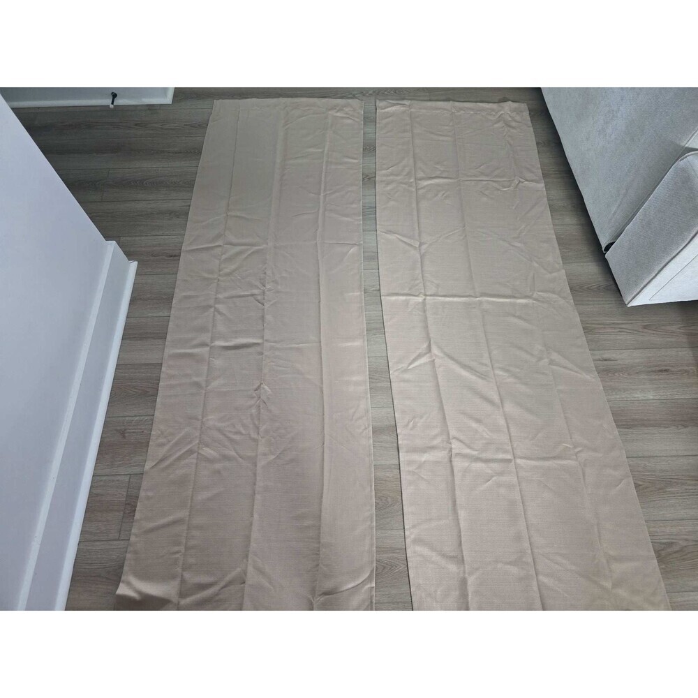 Mainstays Beige Curtains - 2 Panels (84” x 27”)